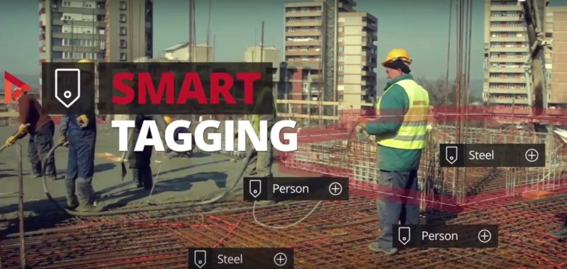 Smart tagging is used to quantify the current resources available at the site to continuously monitor the progress and safety of workers 