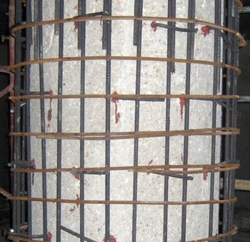Placing and Bonding of Reinforcement Bars around Concrete Column
