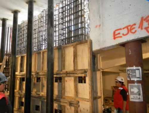 Steel Bars are Placed to Build A new Wall After Previous one Demolished