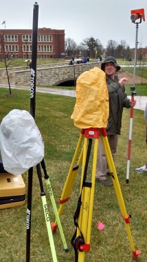 Total Station Surveying - Instrument Covered due to Rain